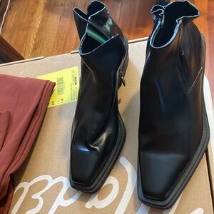 Franco Sarto faux leather ankle boots snip toe western